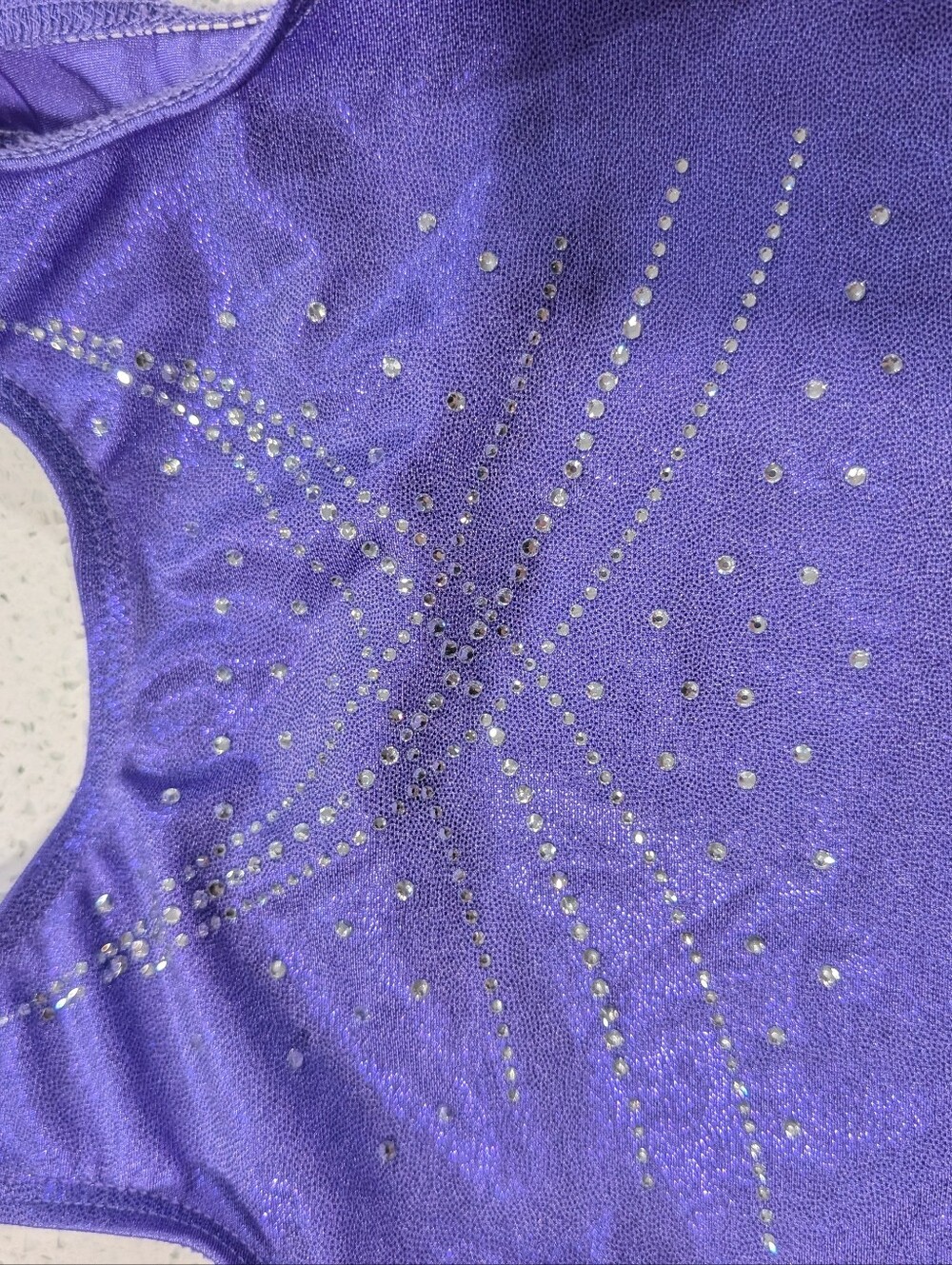 TINY TODDLER Destira Gymnastics Dance Leotard CXXS 2XS XX Small Purple RHINESTON - Picture 6 of 7